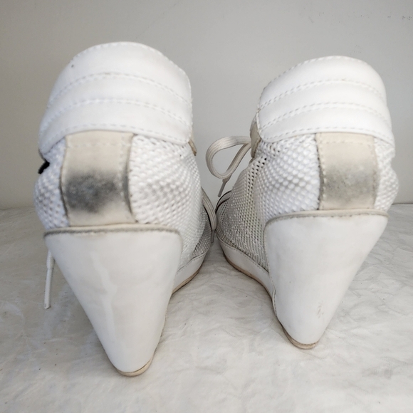 Adidas White Mesh Wedge Sneakers - Picture 9 of 13